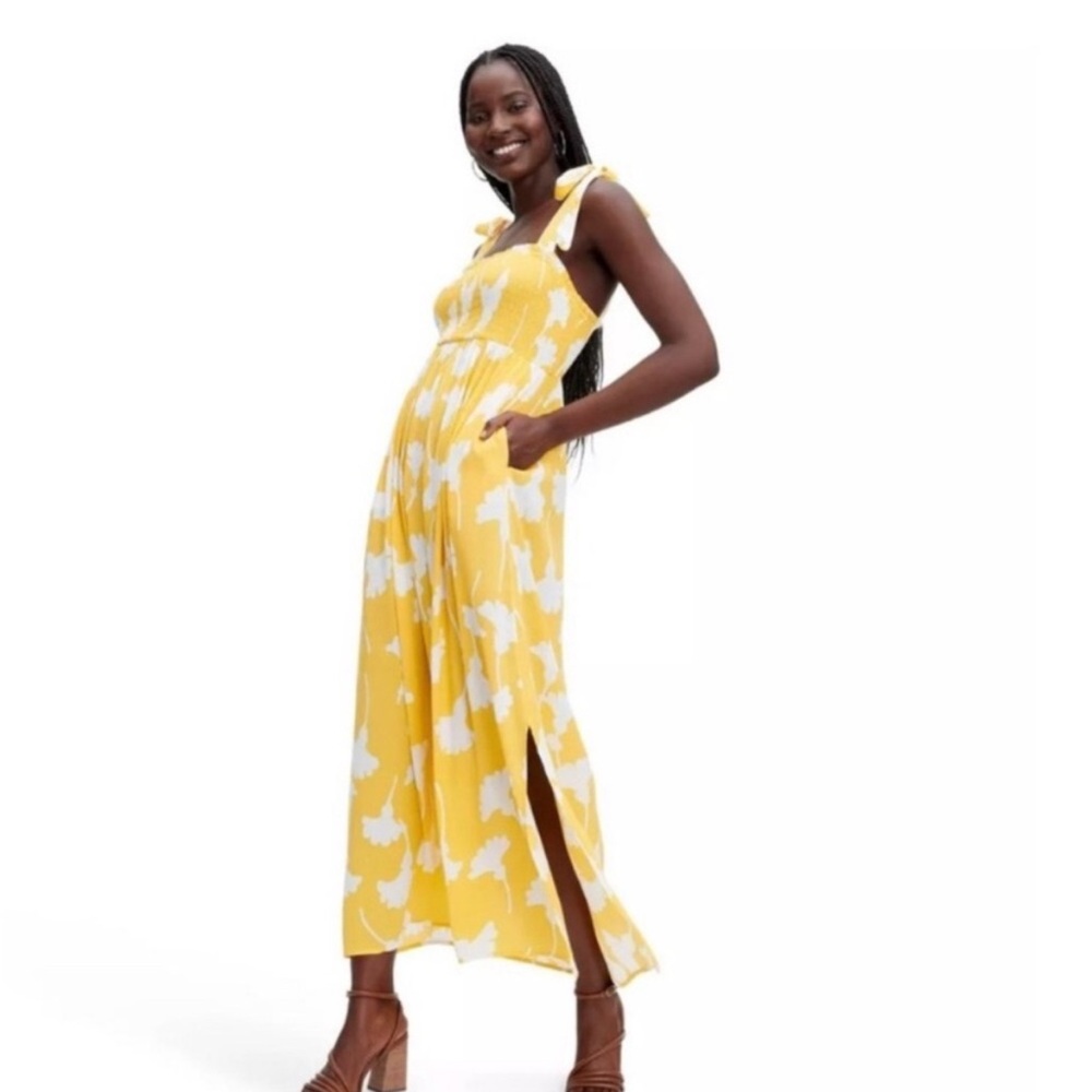 DVF Yellow Floral Maxi Dress